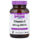 витамин E, 268 мг (400 МЕ), 100 капсул — Bluebonnet Nutrition