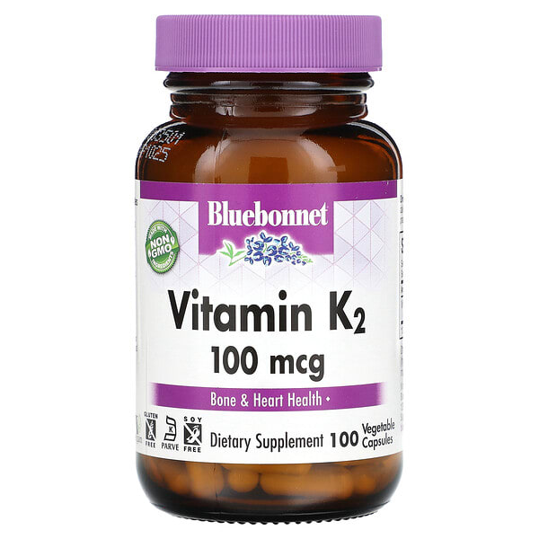 blb00653_v_13.jpg Витамин K2, 100 мкг, 100 растительных капсул — Bluebonnet Nutrition