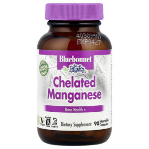 хелатный марганец, 10 мг, 90 растительных капсул — Bluebonnet Nutrition