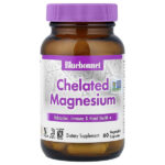 Хелатный магний, 60 растительных капсул (100 мг на капсулу) — Bluebonnet Nutrition