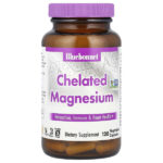 хелатный магний, 120 вегетарианских капсул (100 мг в 1 капсуле) — Bluebonnet Nutrition