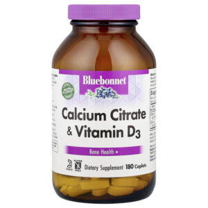 цитрат кальция и витамин D3, 180 капсул — Bluebonnet Nutrition