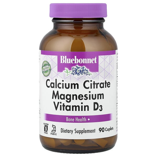 blb00715_v_24.jpg Цитрат кальция, магний и витамин D3, 90 капсул — Bluebonnet Nutrition