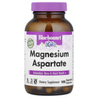 Аспартат магния, 100 растительных капсул (200 мг на капсулу) — Bluebonnet Nutrition