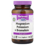 Магний, калий и бромелаин, 120 растительных капсул — Bluebonnet Nutrition