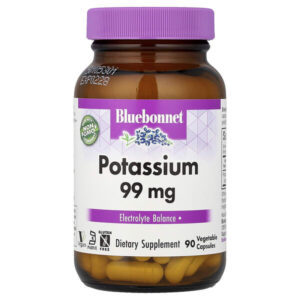 Калий, 99 мг, 90 растительных капсул — Bluebonnet Nutrition