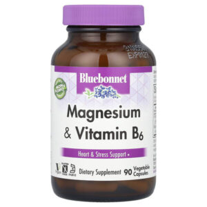 магний и витамин B6, 90 растительных капсул — Bluebonnet Nutrition