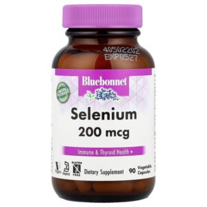 селен, 200 мкг, 90 растительных капсул — Bluebonnet Nutrition