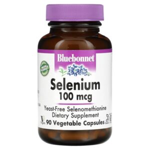 Селен, 100 мкг, 90 растительных капсул — Bluebonnet Nutrition