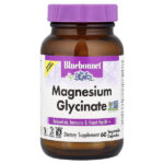 Глицинат магния, 60 растительных капсул (100 мг на капсулу) — Bluebonnet Nutrition