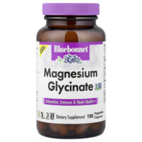 Глицинат магния, 120 растительных капсул (100 мг на капсулу) — Bluebonnet Nutrition