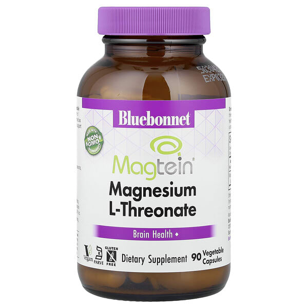 blb00750_v_8.jpg Magtein® L-треонат магния, 90 растительных капсул (48 мг в 1 капсуле) — Bluebonnet Nutrition