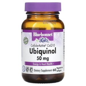 CellularActive CoQ10, убихинол, 50 мг, 60 вегетарианских капсул — Bluebonnet Nutrition