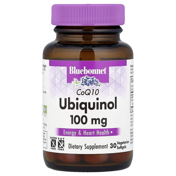 blb00792_v_24.jpg коэнзим Q10, убихинол, 100 мг, 30 вегетарианских капсул — Bluebonnet Nutrition