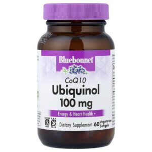 коэнзим Q10, убихинол, 100 мг, 60 вегетарианских капсул — Bluebonnet Nutrition