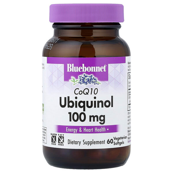 blb00793_v_39.jpg коэнзим Q10, убихинол, 100 мг, 60 вегетарианских капсул — Bluebonnet Nutrition