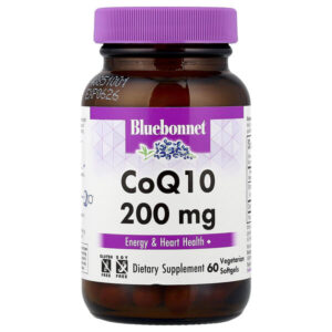 CoQ10, 200 мг, 60 желатиновых капсул — Bluebonnet Nutrition