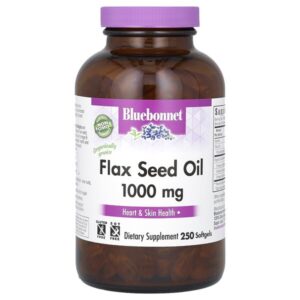Органическое льняное масло, 1000 мг, 250 мягких таблеток — Bluebonnet Nutrition