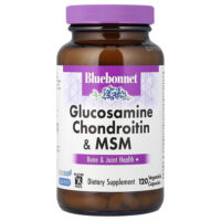 Глюкозамин, хондроитин и МСМ, 120 растительных капсул — Bluebonnet Nutrition