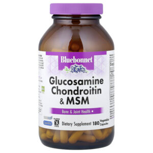 глюкозамин, хондроитин и МСМ, 180 вегетарианских капсул — Bluebonnet Nutrition