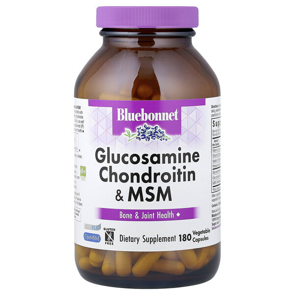 blb01121_v_35.jpg глюкозамин, хондроитин и МСМ, 180 вегетарианских капсул — Bluebonnet Nutrition