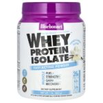 Изолят сывороточного протеина, французская ваниль, 1 фунт (462 г) — Bluebonnet Nutrition