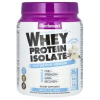 Изолят сывороточного протеина, французская ваниль, 1 фунт (462 г) — Bluebonnet Nutrition