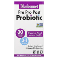 Pre, Pro, постпробиотический продукт, 30 растительных капсул — Bluebonnet Nutrition