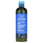 Be Care Love, Superfoods, натуральный и нежный, разглаживающий кондиционер, свежий отжим с черникой и вишней, 355 мл (12 жидк. унц.)