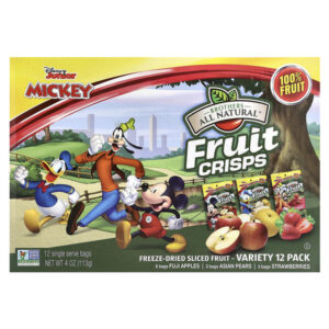 Disney Junior, фруктовые чипсы, ассорти вкусов, 12 отдельных порционных пакетиков, 113 г (4 унции) — Brothers-All-Natural