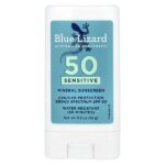 Sensitive, минеральный солнцезащитный стик, SPF 50+, 14 г (0,5 унции) — Blue Lizard Australian Sunscreen