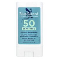Sensitive, минеральный солнцезащитный стик, SPF 50+, 14 г (0,5 унции) — Blue Lizard Australian Sunscreen