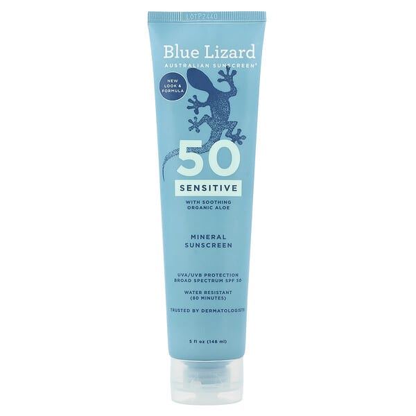 blz04645_v_8.jpg солнцезащитное средство для чувствительной кожи, SPF 50, 148 мл (5 жидк. унций) — Blue Lizard Australian Sunscreen