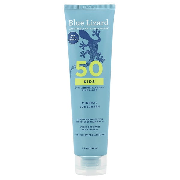 blz07435_v_8.jpg детское минеральное солнцезащитное средство, SPF 50, 148 мл (5 жидк. унций) — Blue Lizard Australian Sunscreen