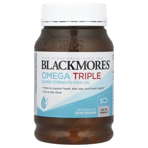 bms36098_v_8.jpg Omega Triple, суперсильный рыбий жир, 900 мг, 150 капсул — Blackmores