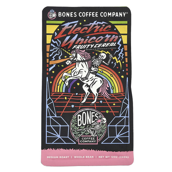 bnc26083_v_8.jpg Power Unicorn, фруктовые хлопья, цельные бобы, средняя обжарка, 340 г (12 унций) — Bones Coffee Company