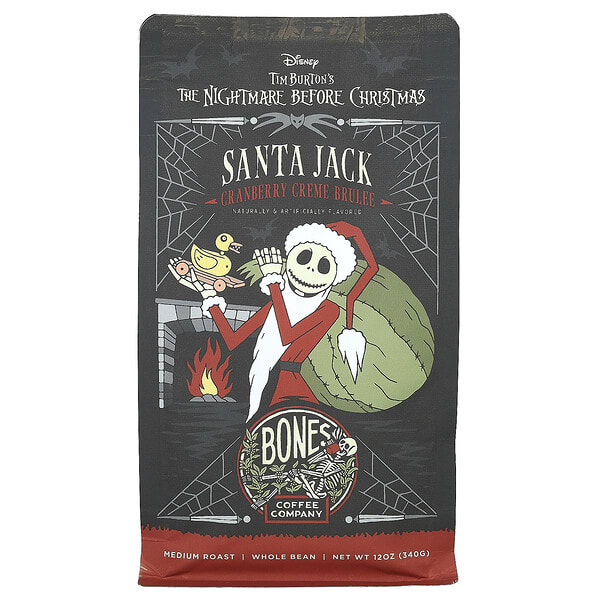bnc26267_v_24.jpg Santa Jack, клюквенный крем-брюле, цельные бобы, средняя обжарка, 340 г (12 унций) — Bones Coffee Company