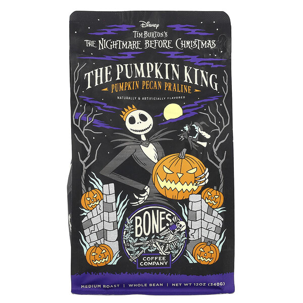 bnc26275_v_32.jpg The Pumpkin King, пралине с тыквой и пеканом, цельная фасоль, средняя обжарка, 340 г (12 унций) — Bones Coffee Company