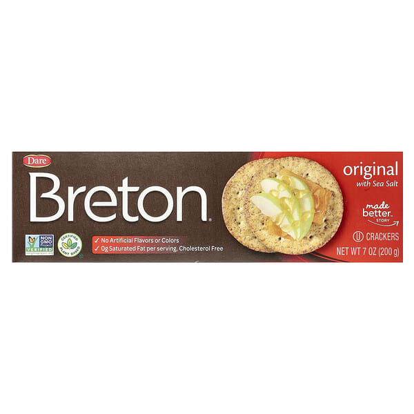 bno60008_v_16.jpg Breton Original Crackers, Крекер, оригинальный с морской солью, 200 г (7 унций)