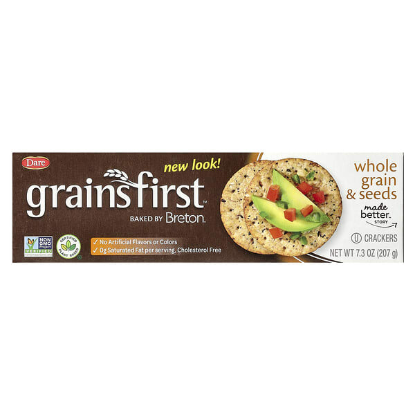 bno61378_v_16.jpg Breton Original Crackers, Grains First™, крекеры, цельнозерновые продукты, 207 г (7,3 унции)