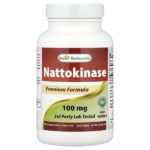 Наттокиназа, 100 мг, 90 вегетарианских капсул — Best Naturals
