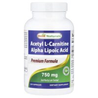 ацетил-L-карнитин и альфа-липоевая кислота, 120 капсул — Best Naturals