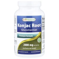 корень конжака, 180 вегетарианских капсул (666 мг в 1 капсуле) — Best Naturals