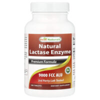 Натуральный фермент лактаза, 9000 FCC ALU, 180 таблеток — Best Naturals