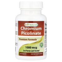 Chromium Picolinate, 1000 mcg , 120 Tablets — Best Naturals