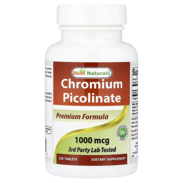bnr01400_v_36.jpg Chromium Picolinate, 1000 mcg , 120 Tablets — Best Naturals