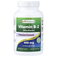Витамин B2 (рибофлавин), 400 мг, 120 вегетарианских капсул — Best Naturals