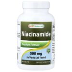 Ниацинамид, 500 мг, 240 таблеток — Best Naturals
