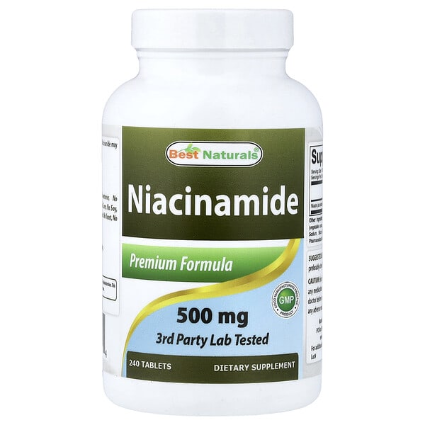bnr01845_v_24.jpg Ниацинамид, 500 мг, 240 таблеток — Best Naturals