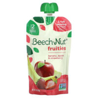 Фрукты, от 6 месяцев, банан, яблоко и клубника, 99 г (3,5 унции) — Beech-Nut